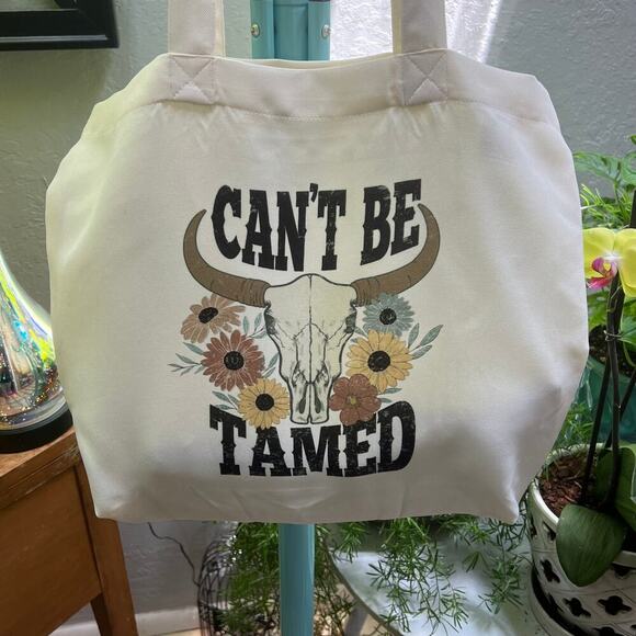 Can’t Be Tamed Country Tote Bag, Farmer’s Market Bag - Picture 2 of 2